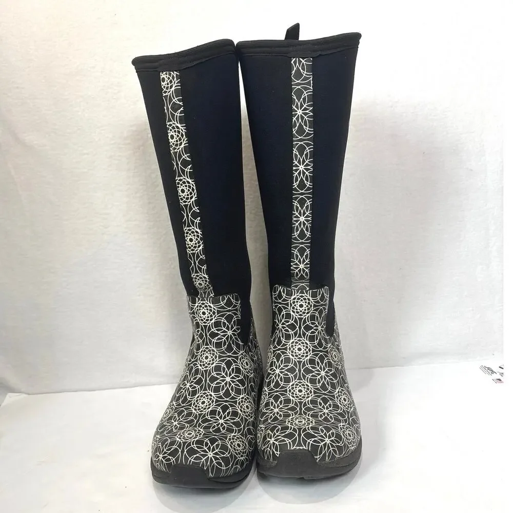 The Original Muck Boot Company Arctic Weekend Tall Boots Women's 8 Black White